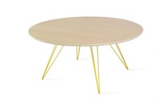 Williams Hairpin Coffee Table Round Maple Yellow