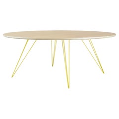 Williams Hairpin Coffee Table Round Maple Yellow