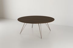 Williams Hairpin Coffee Table Round Walnut Rose Copper