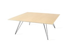 Williams Hairpin Coffee Table Square Maple Black