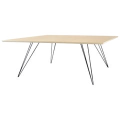 Williams Hairpin Coffee Table Square Maple Black