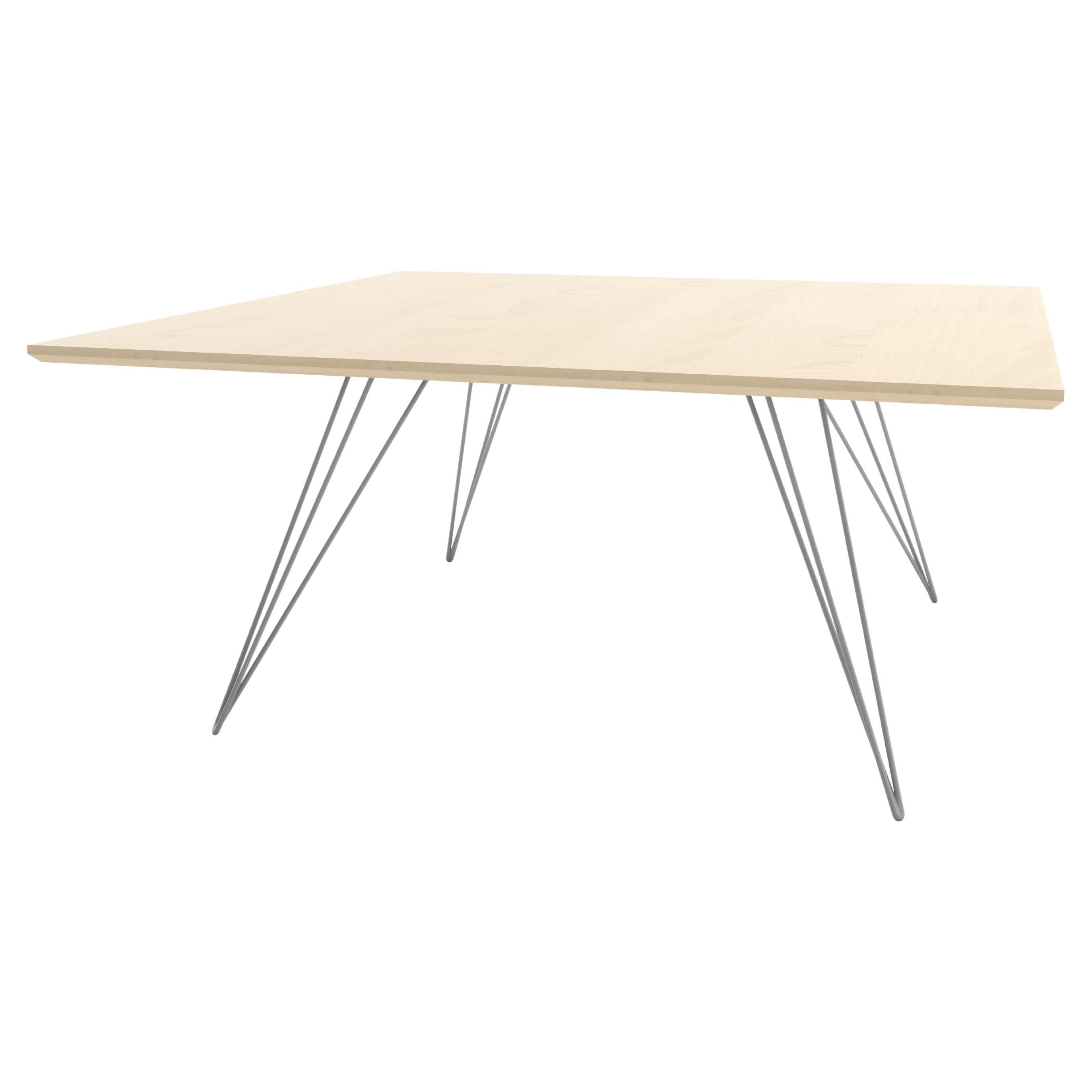 Williams Hairpin Coffee Table Square Maple Grey