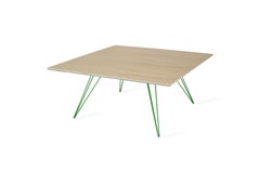 Williams Hairpin Coffee Table Square Maple Green