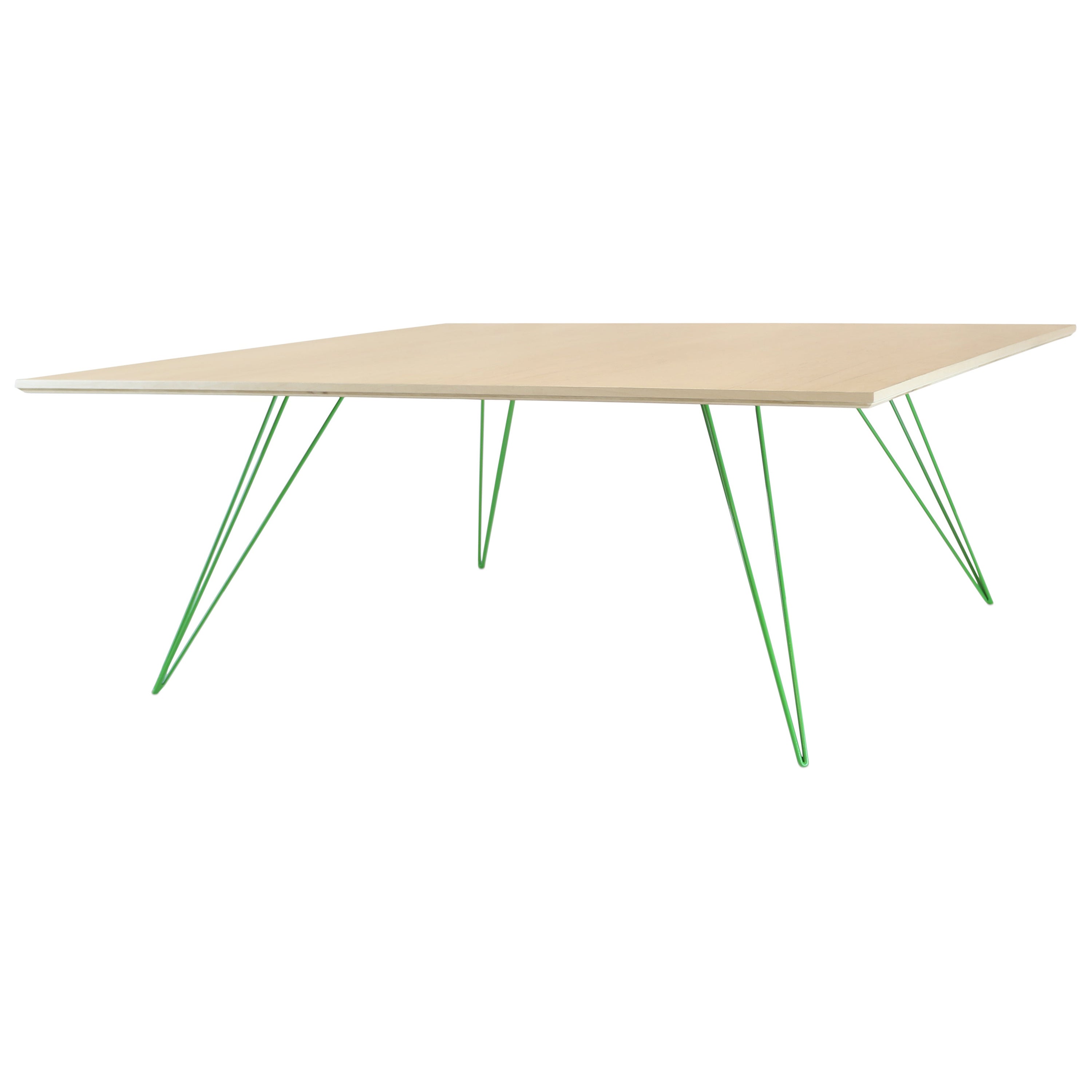 Mesa baja Williams Hairpin Cuadrada Arce Verde