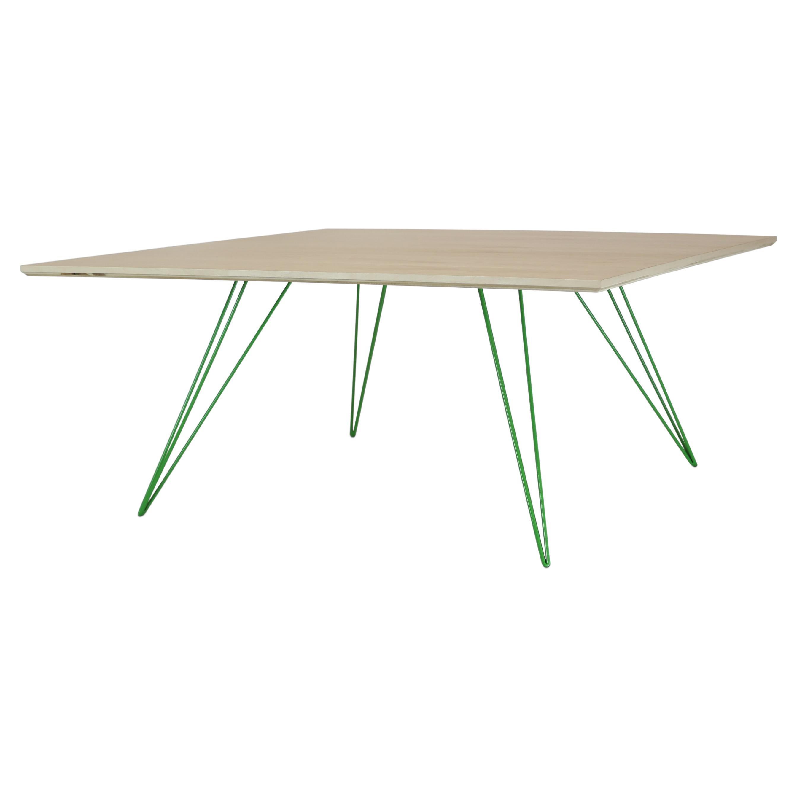 Williams Hairpin Coffee Table Square Maple Green