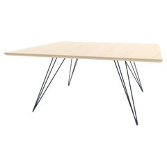 Williams Hairpin Coffee Table Square Maple Navy