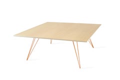 Williams Hairpin Coffee Table Square Maple Orange