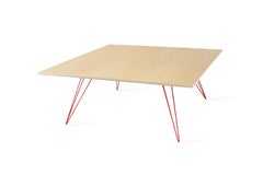 Williams Hairpin Coffee Table Square Maple Red