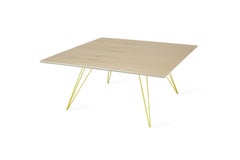 Williams Hairpin Coffee Table Square Maple Yellow