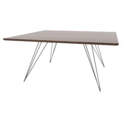 Williams Hairpin Coffee Table Square Walnut Gray