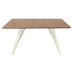 Williams Hairpin Coffee Table Square Walnut Green