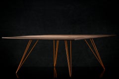 Williams Hairpin Coffee Table Square Walnut Orange