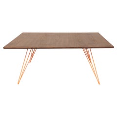 Williams Hairpin Coffee Table Square Walnut Orange