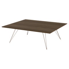 Williams Hairpin Coffee Table Square Walnut Rose Copper