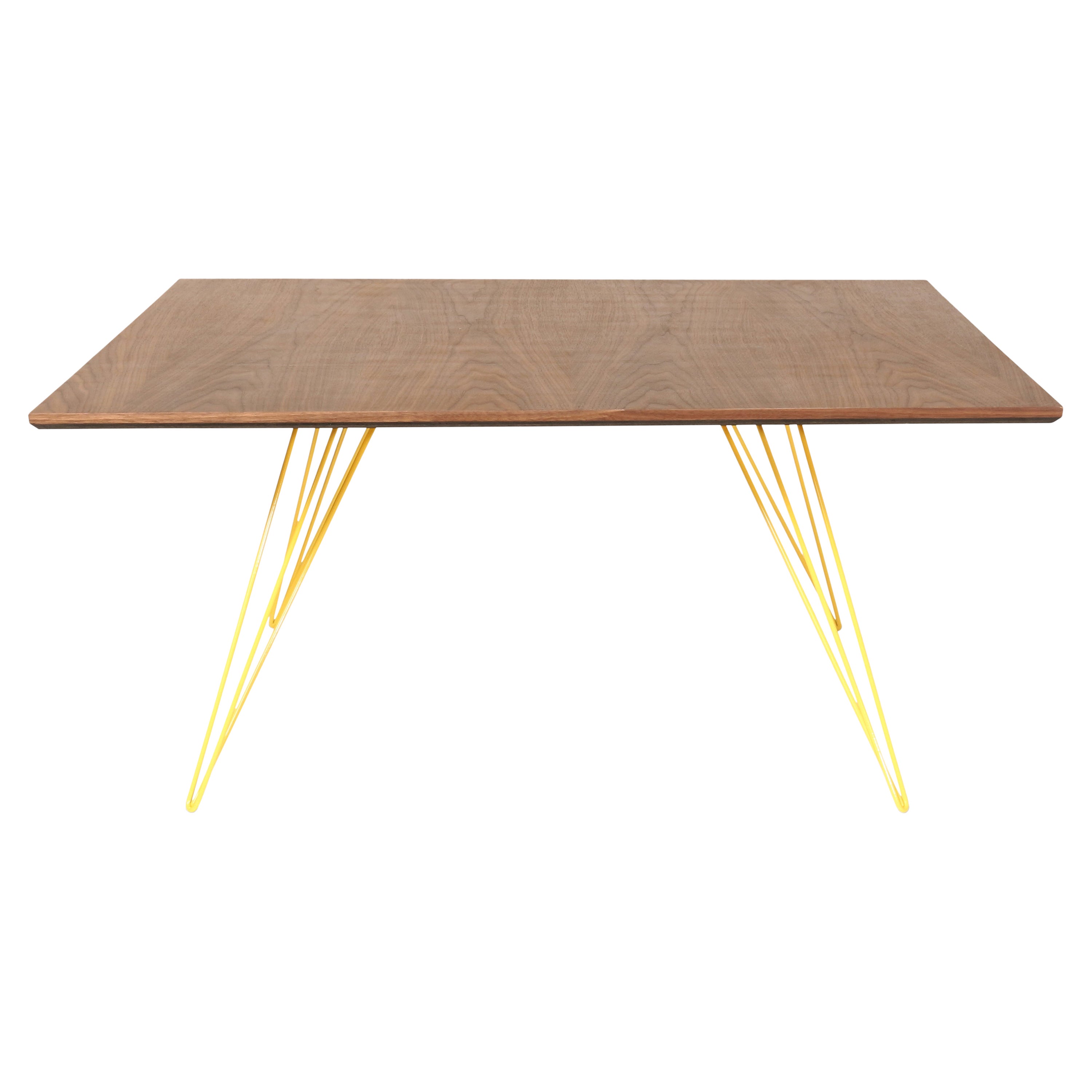 Mesa baja Williams Hairpin Cuadrada Nogal Amarillo