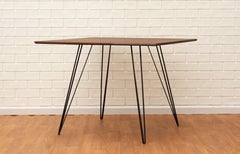 Williams Hairpin Dining Rectangular Table Walnut Black