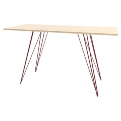 Williams Hairpin Writing Desk Maple Blood Red