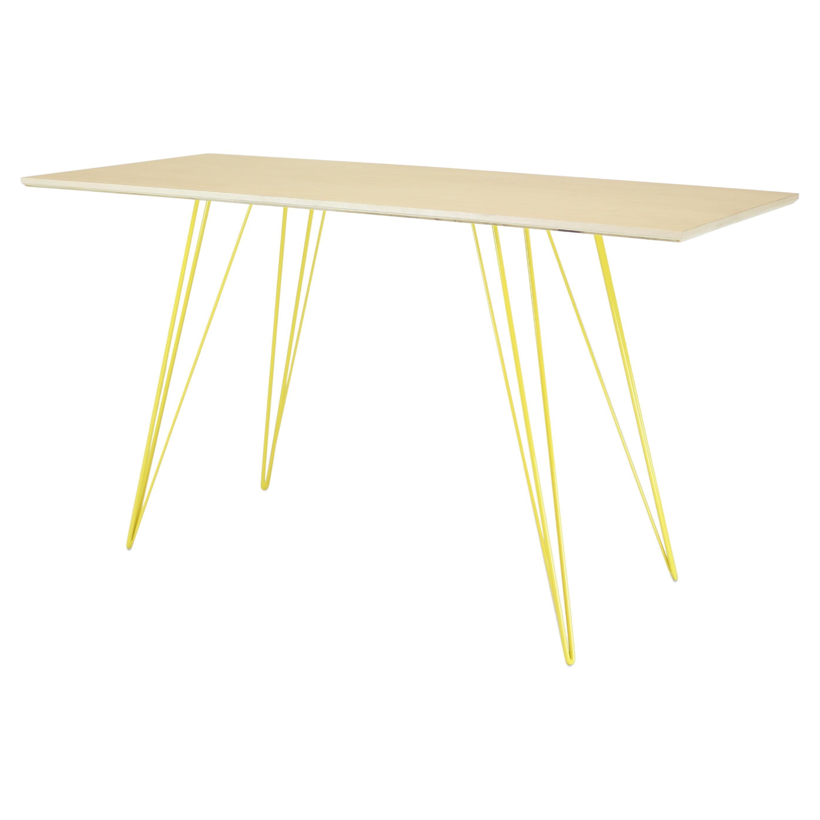 Williams Hairpin Writing Desk Maple Yellow For Sale