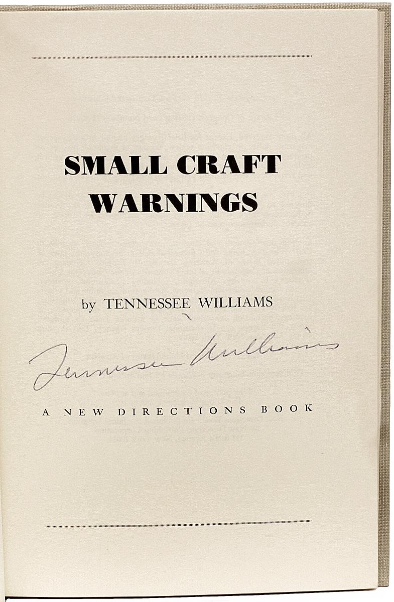 American Williams, Tennessee. Small Craft Warnings, 'First Edition - Signed - 1972' For Sale