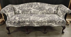 Williamsburg Chippendale Style Toile Camelback Settee Sofa by Stickley