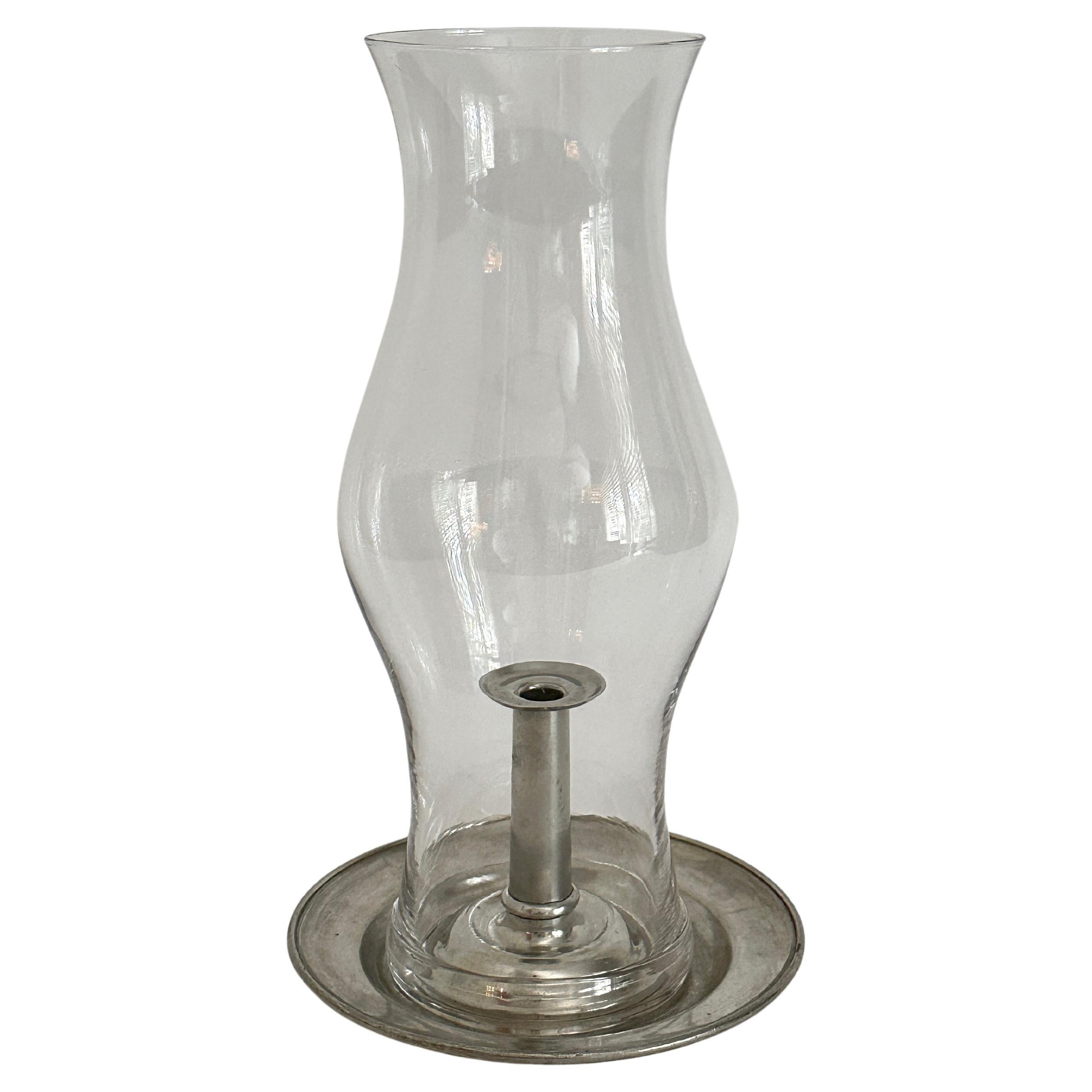 Williamsburg Reproductions, Stieff, Royal Leerdam Hurricane / Pewter Candlestick