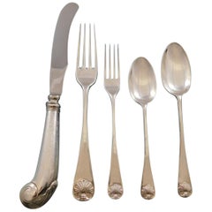 Williamsburg Shell by Stieff Sterling Silver Flatware Set 8 Dinner Service 44 Pc