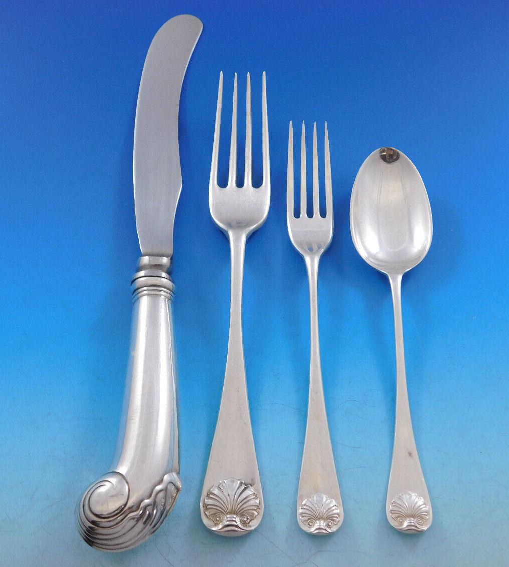 williamsburg shell sterling silver flatware