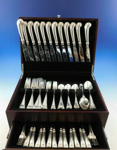 Williamsburg Shell by Stieff Sterling Silver Flatware Set Service 84 pcs Dinner
