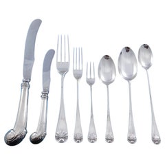 Williamsburg Shell by Stieff Sterling Silver Flatware Set Service 99 pcs Dinner