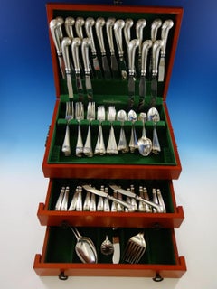 Williamsburg Shell Stieff Sterling Silver Flatware Set 18 Service 114 Pcs Dinner