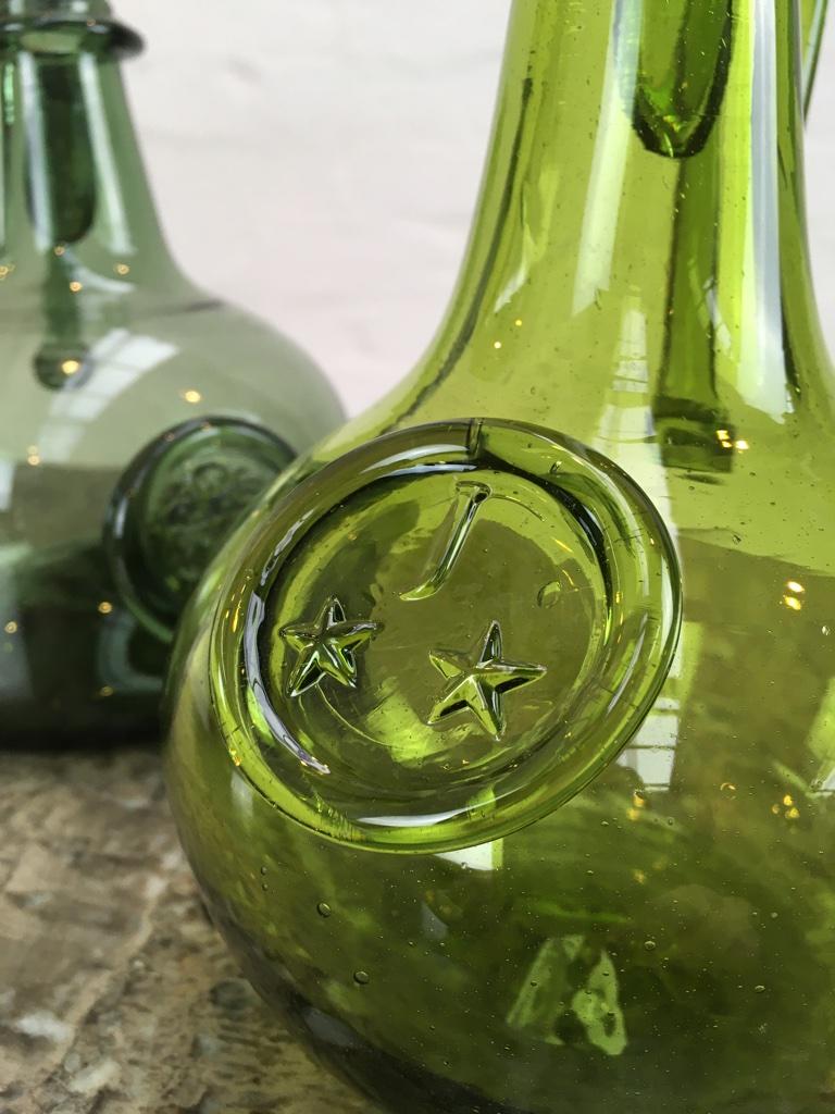 Williamsburg VA Jamestown Historical Glass Reproduction Onion Bottles