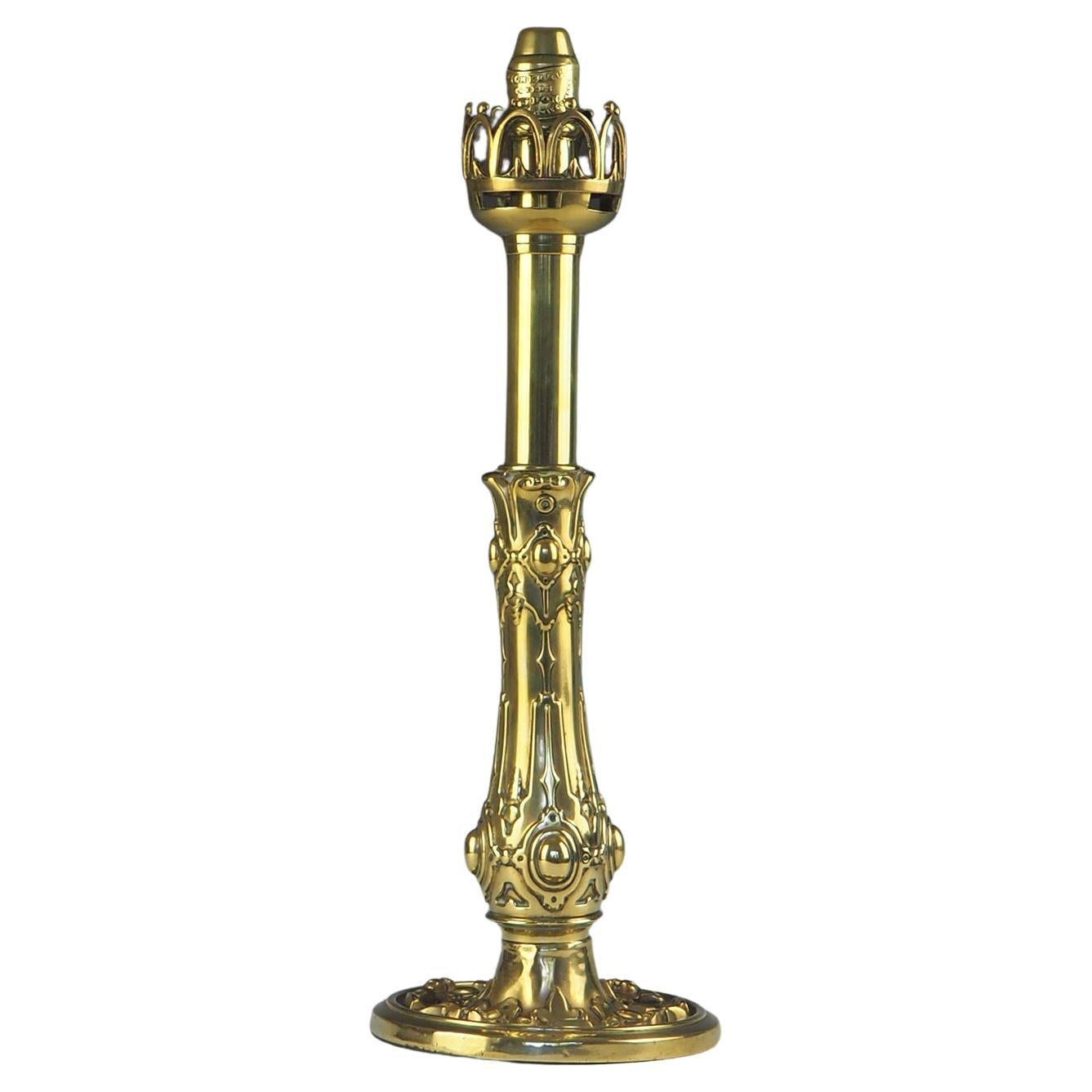 William IV 19th Century Palmer 
Co London Brass Candlestick