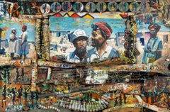 "Township Life" Mixed Media, 1993