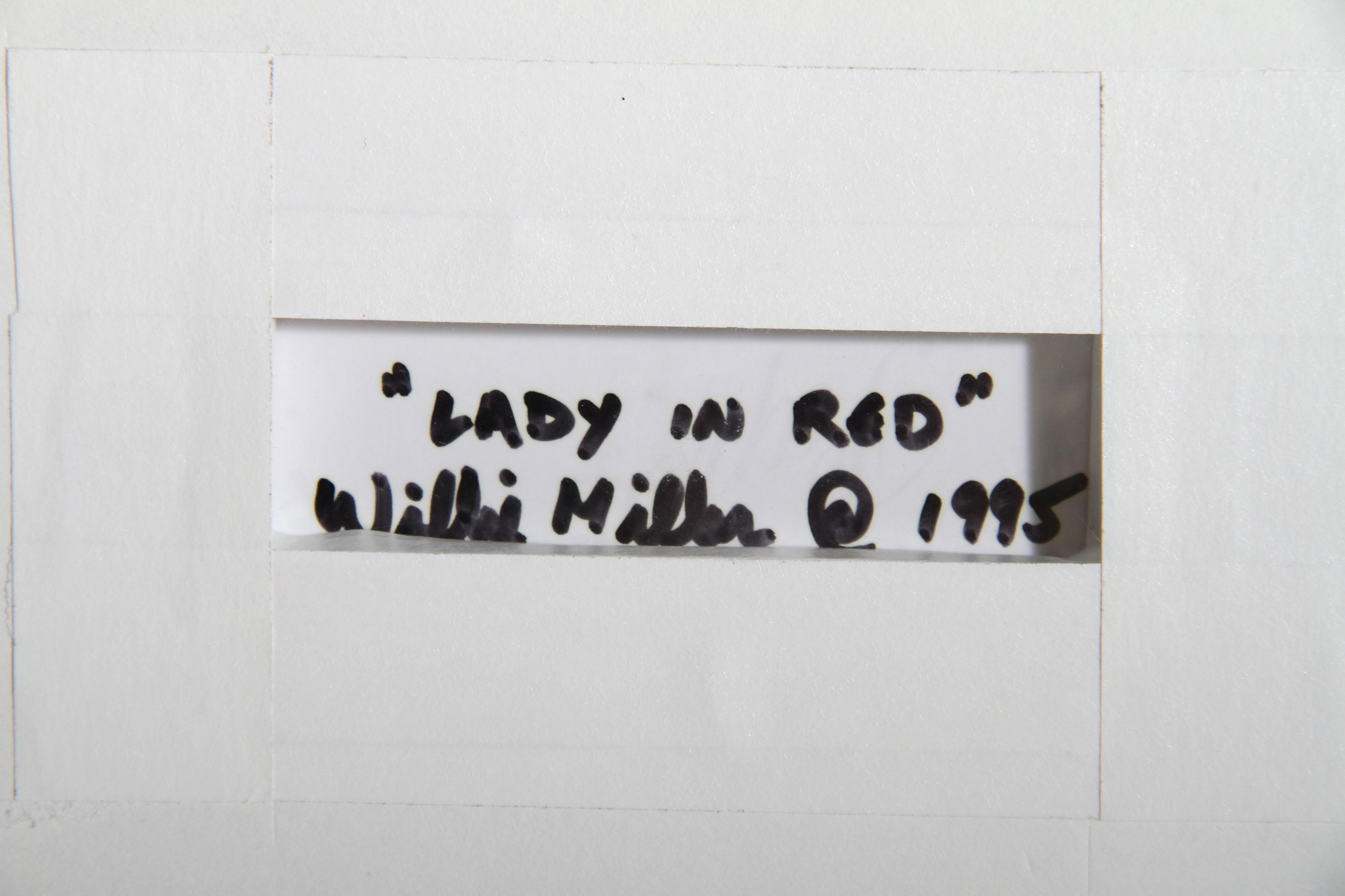« Lady in Red », photographie de mode de Willie Miller en vente 1