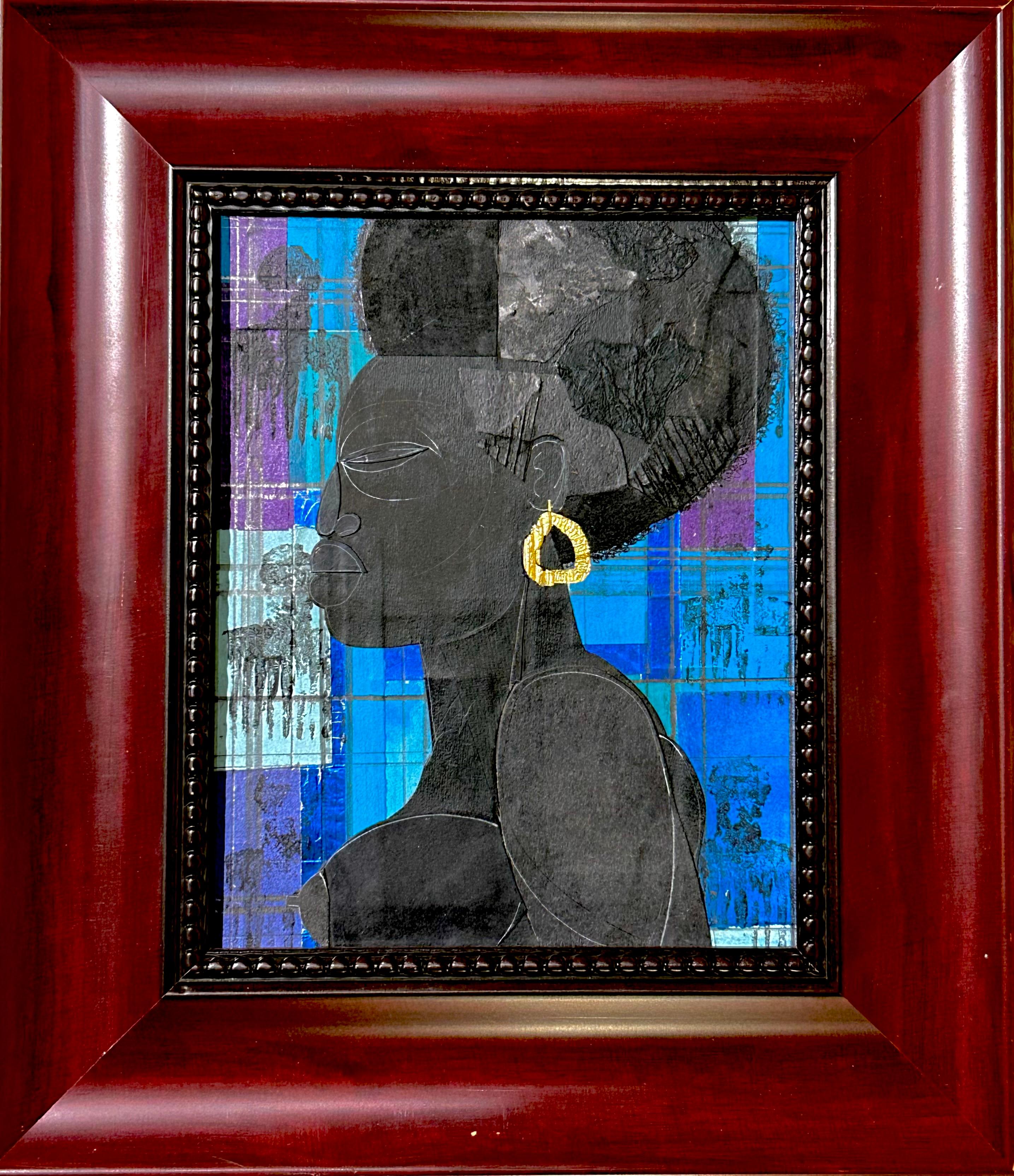 Blau und schwarz getönte Collage. Der Preis richtet sich nach dem Wert des Kunstwerks. Für den Rahmen fallen keine Kosten an. 

Willie Torbert ist ein in Brooklyn, NY, ansässiger Künstler. Sein wichtigstes Medium ist die Collage. Er arbeitet mit 