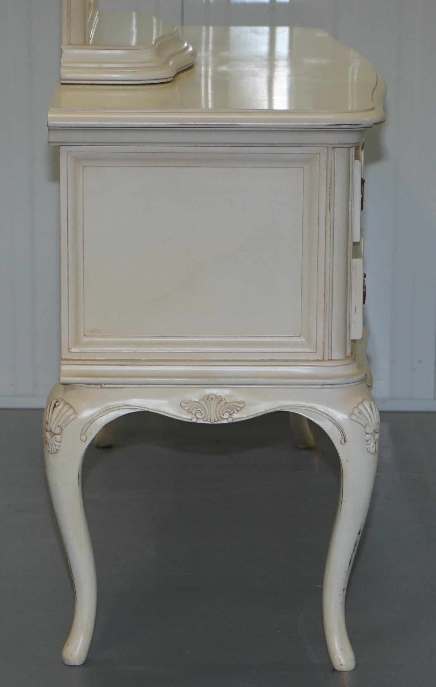 Beech Willis Gambier Ivory Collection Dressing Table Mirror & Chair French Collection