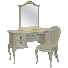 Used Willis Gambier Ivory Collection Dressing Table Mirror & Chair French Collection