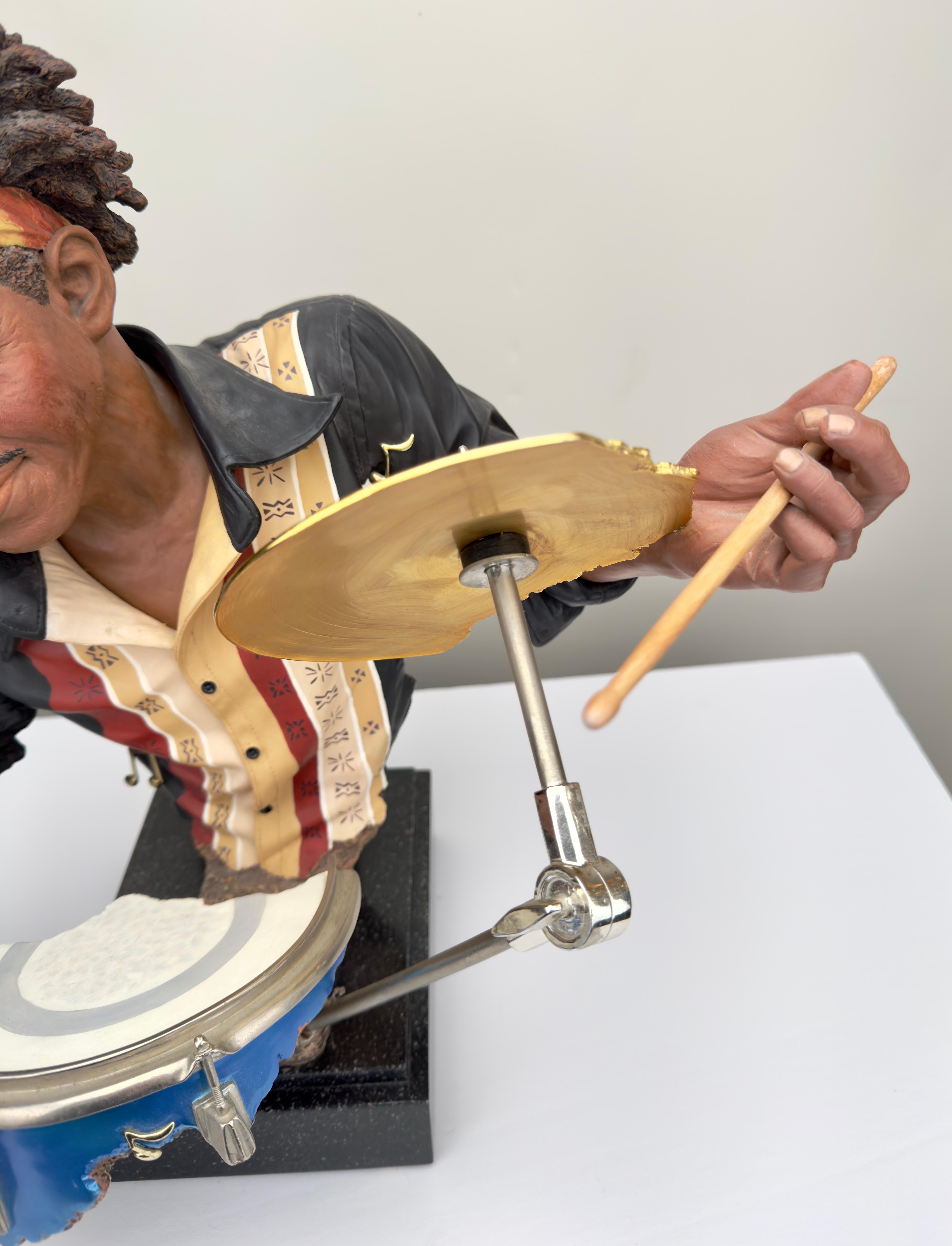 Willitts Designs International The Drummer Cast Resin Sculpture, Signed  For Sale 7