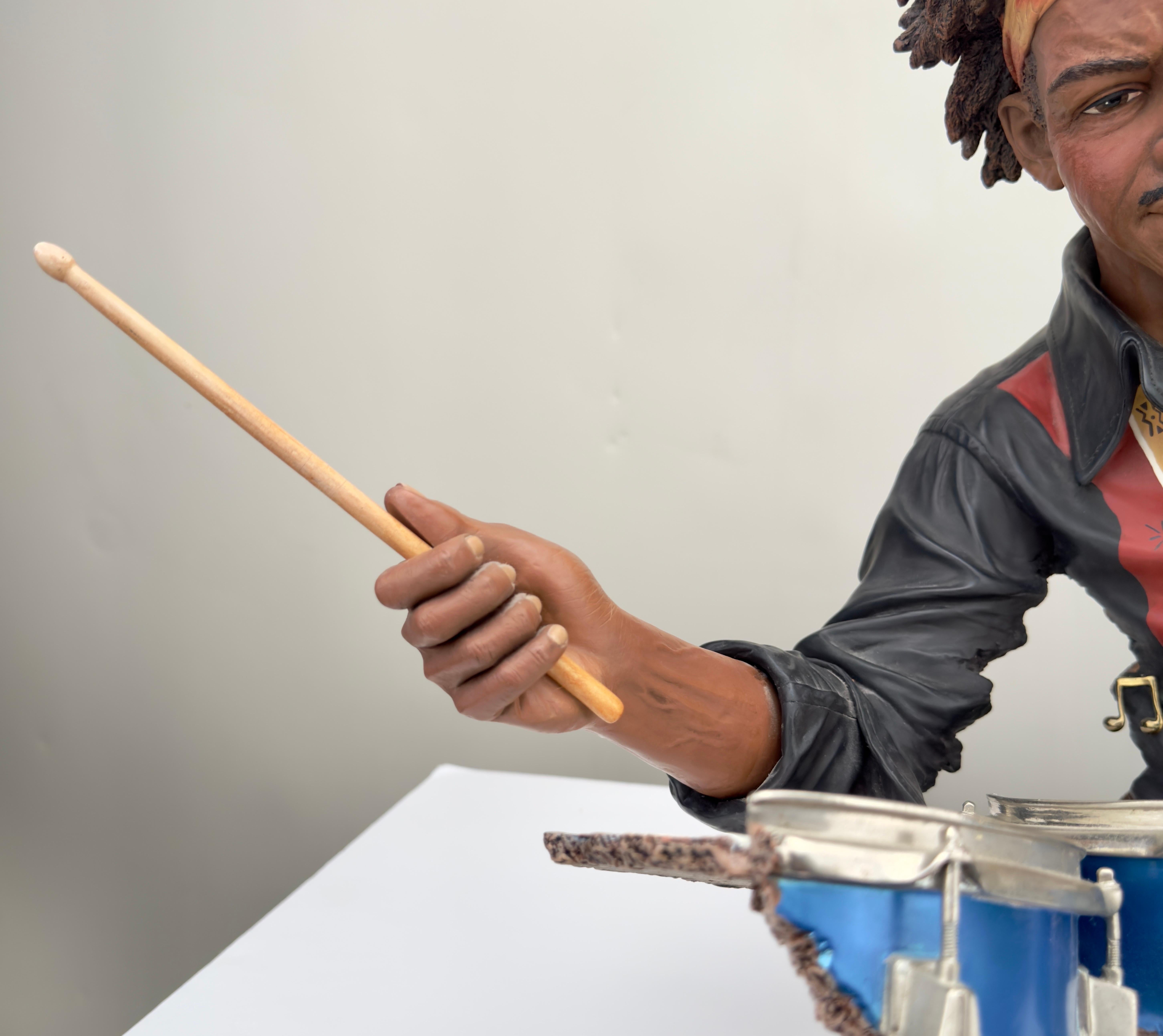 Willitts Designs International The Drummer Cast Resin Sculpture, Signed  For Sale 5