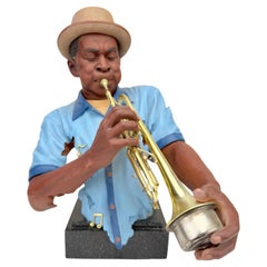 Willitts Designs "Moe Cheeks" Scultura in resina fusa della serie All That Jazz, firmata