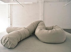 Willo Perron Sausage Sofa - Mid-Century Modern Fabric Upholstery