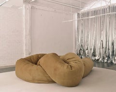 Willo Perron Sausage Sofa - Mid-Century Modern Fabric Upholstery