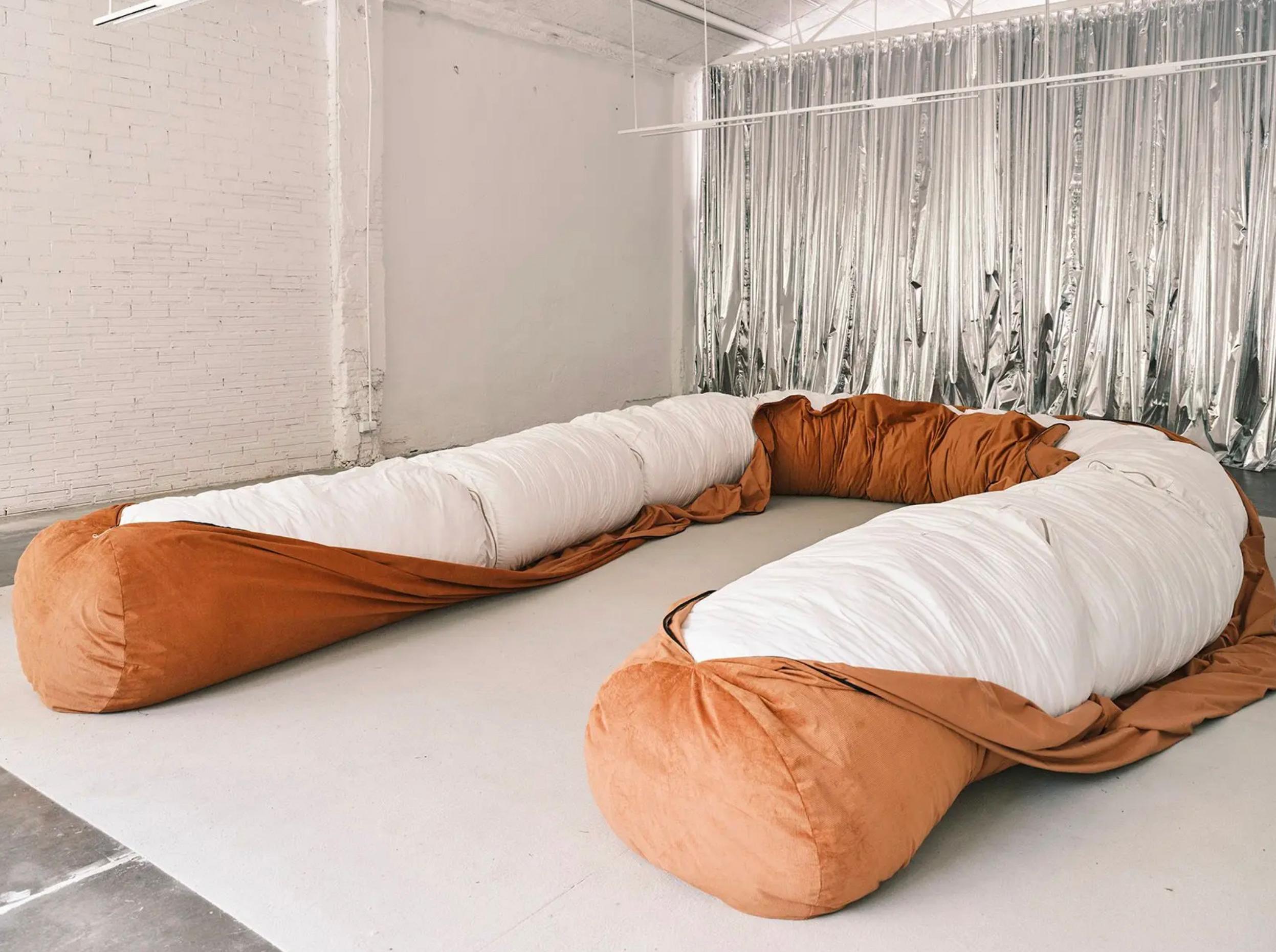 Mid-Century Modern Canapé Willo Perron Sausage pour Bd Barcelona en vente