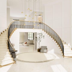 Willow 19 Geblasenes Glas und Metall Kuppel Kronleuchter für Foyer oder Eingang von Shakuff