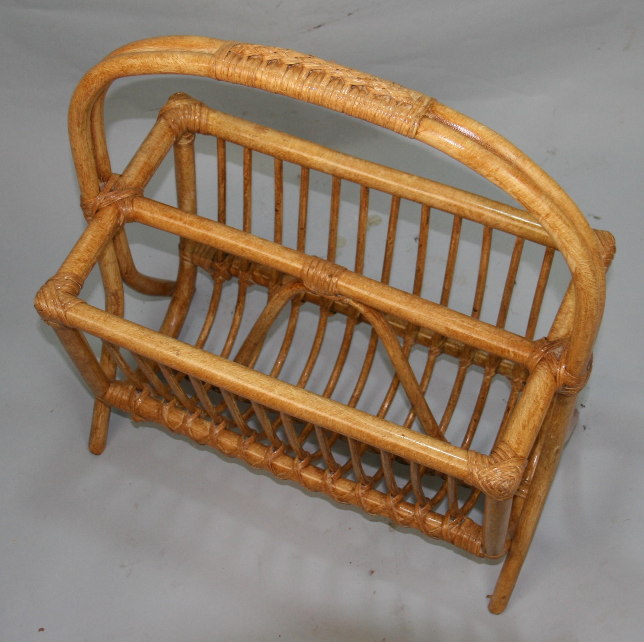 rattan magazine racks