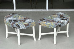 Willow and Reed Rattan Pair of Stools Ottomans