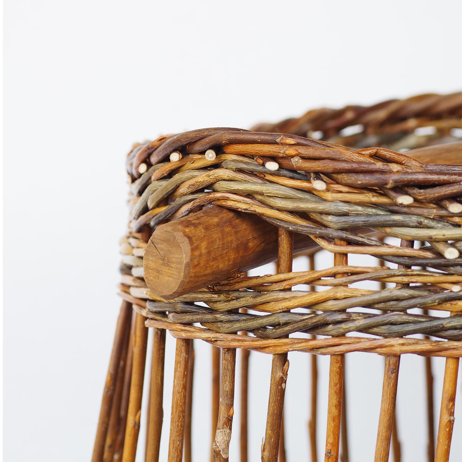 Modern Willow Basket Niche, Portego, Handmade in Italy For Sale