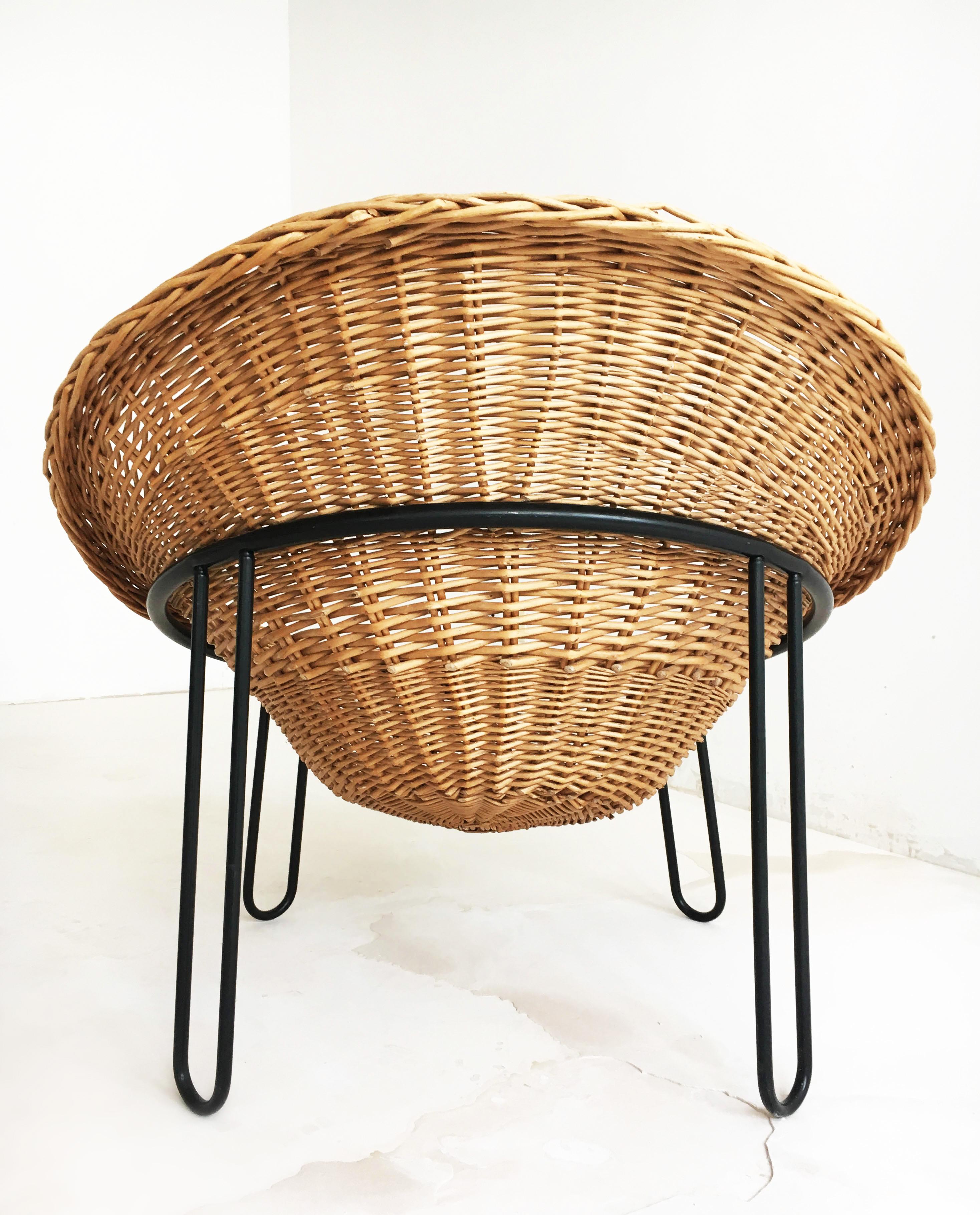 Willow Cone Lounge Chair, France, 1950s For Sale 2