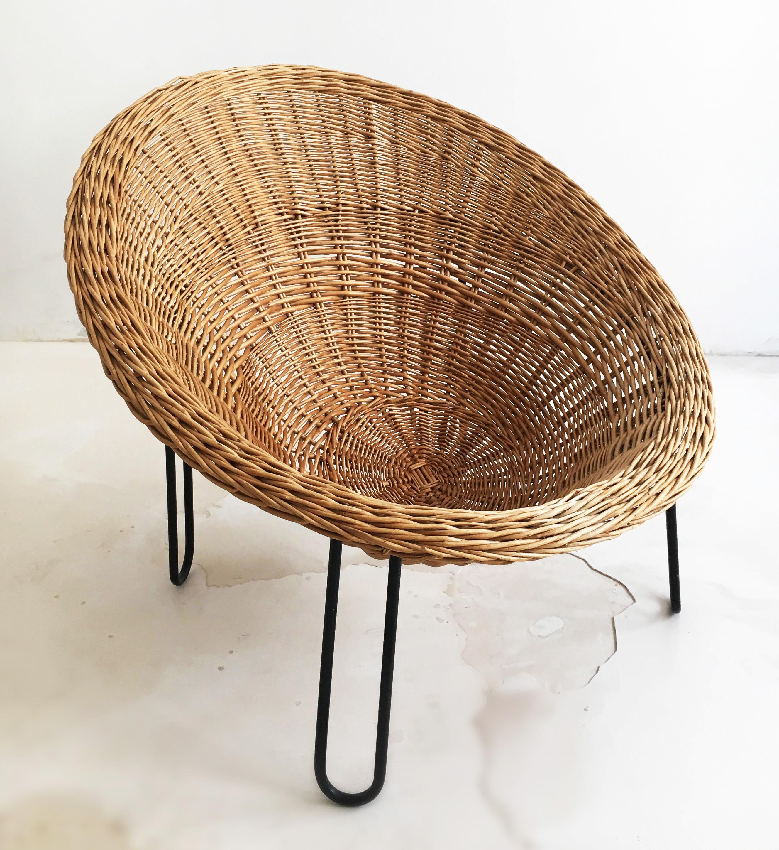 Willow Cone Lounge Chair, France, 1950s For Sale 4
