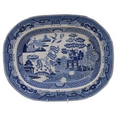Antique Willow pattern platter by Godwin, Rowley & Co.